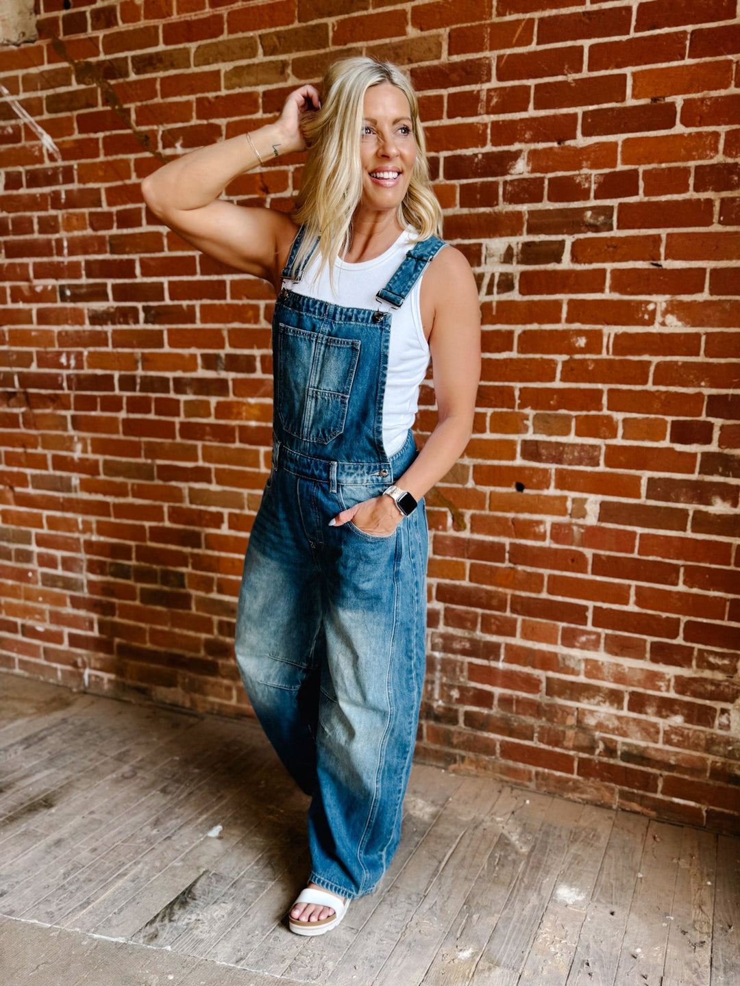 Blue Ridge Barrel Overalls, Medium Wash