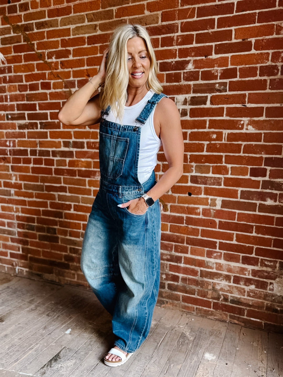 Blue Ridge Barrel Overalls, Medium Wash