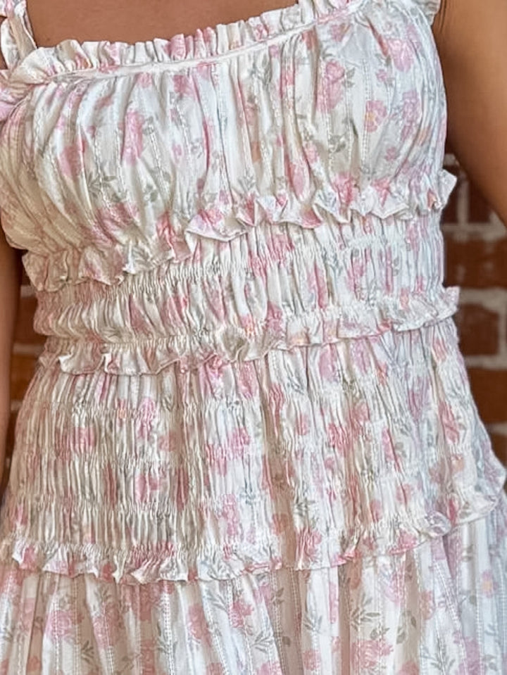 Blush Garden Mini Dress, Light Pink