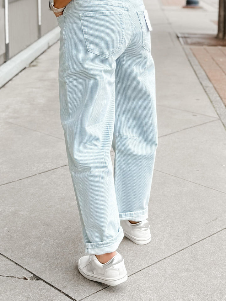 Boardwalk Barrel Jeans, Striped