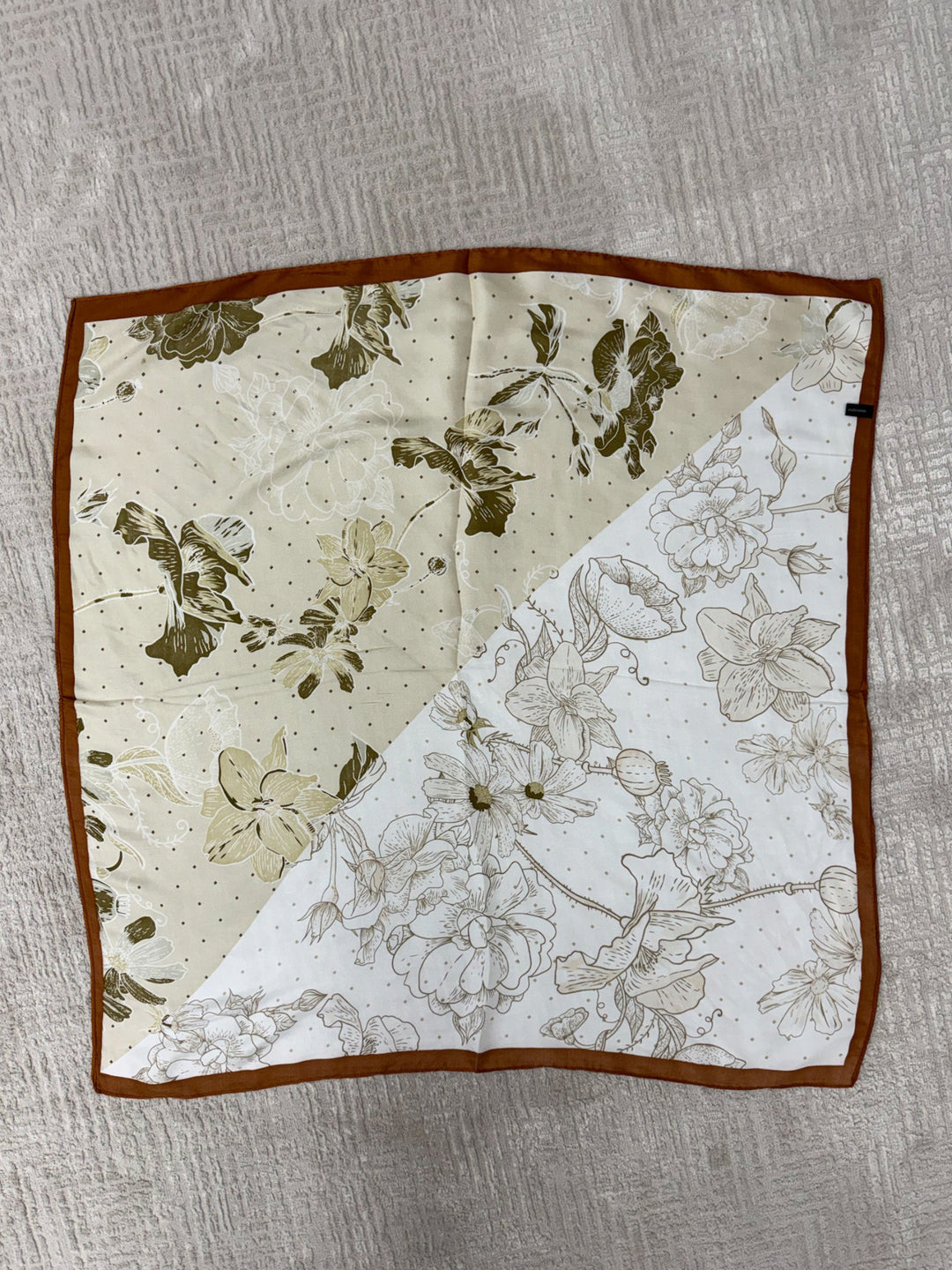 Botanical Bloom Floral Satin Wild Rag