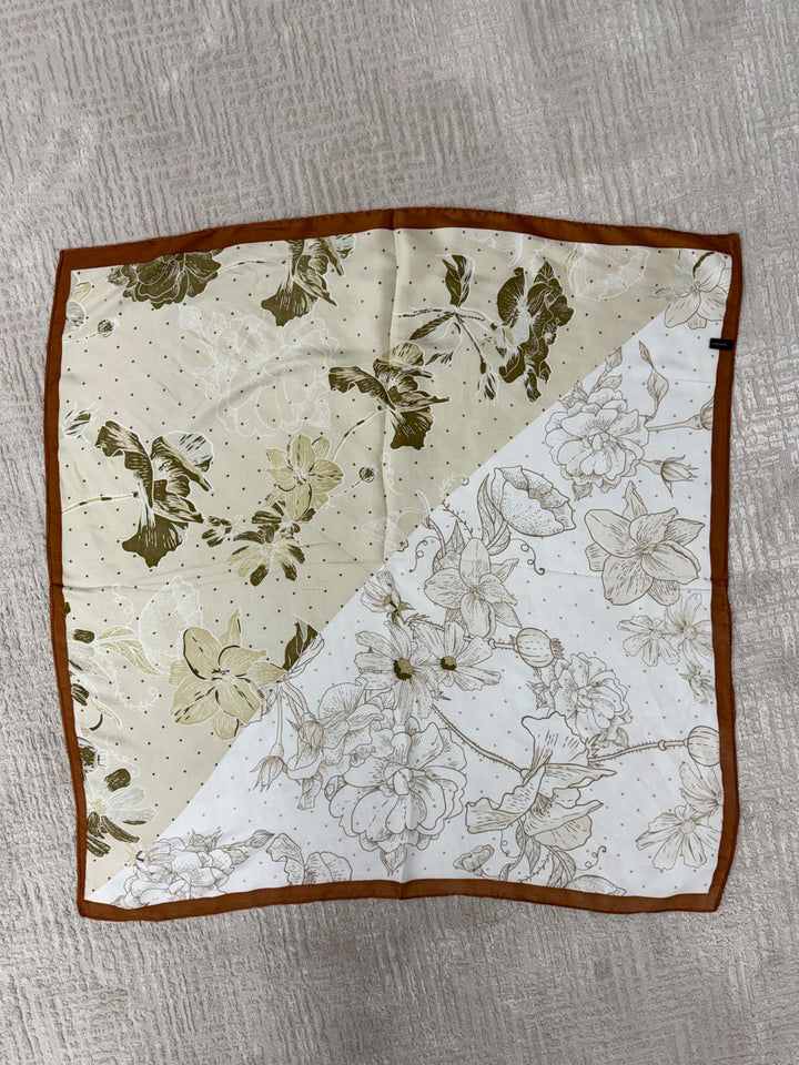 Botanical Bloom Floral Satin Wild Rag