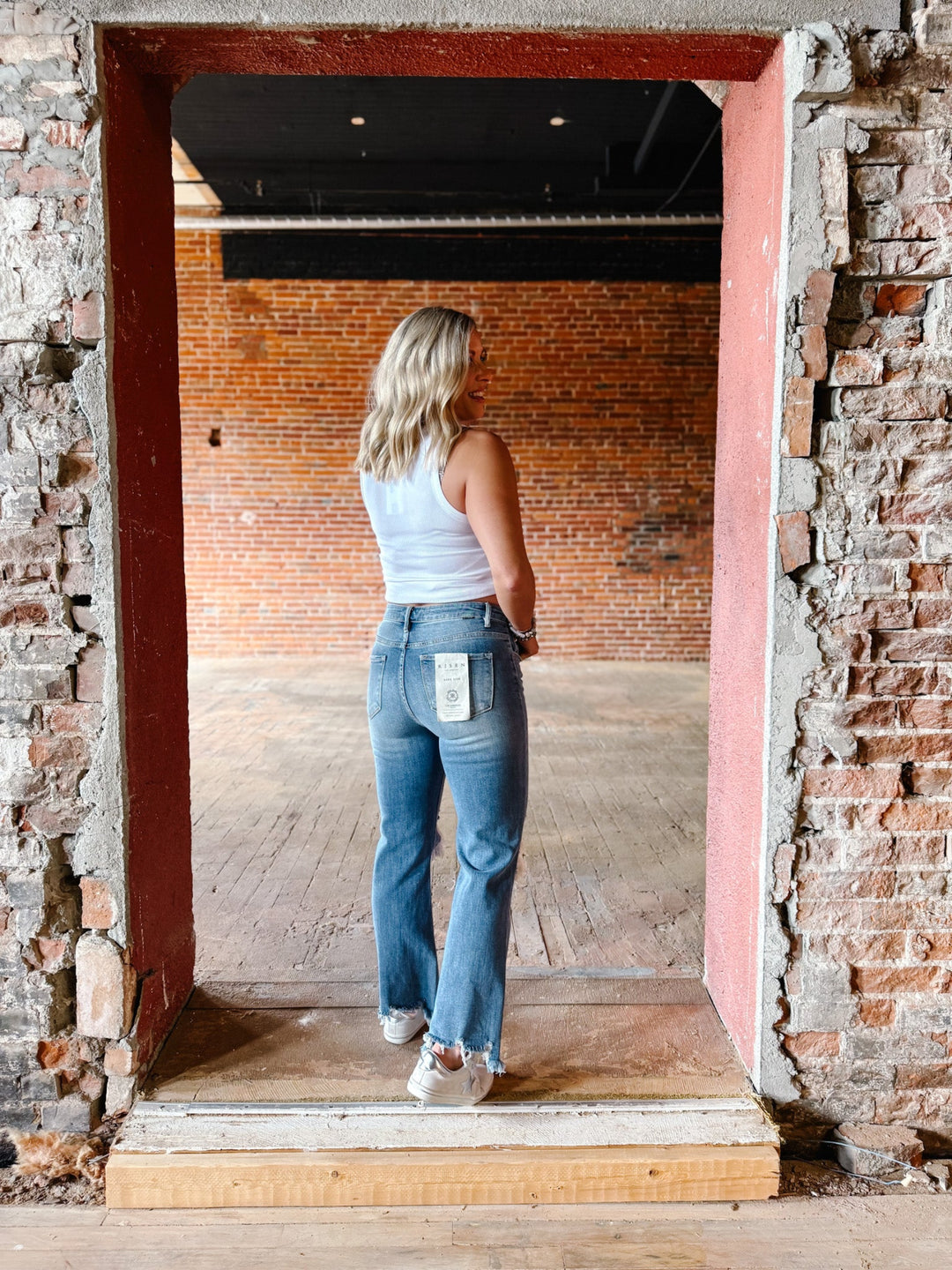 Bring on the Good Times High Rise Straight Crop Jeans, Medium