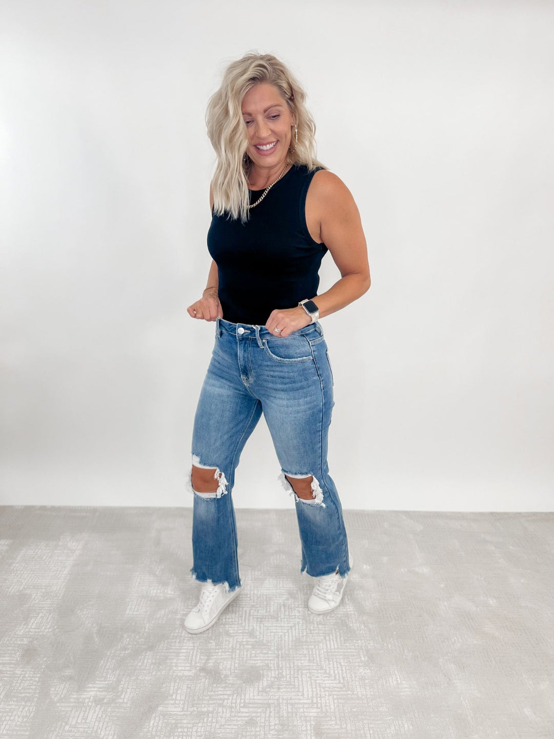 Bring on the Good Times High Rise Straight Crop Jeans, Medium