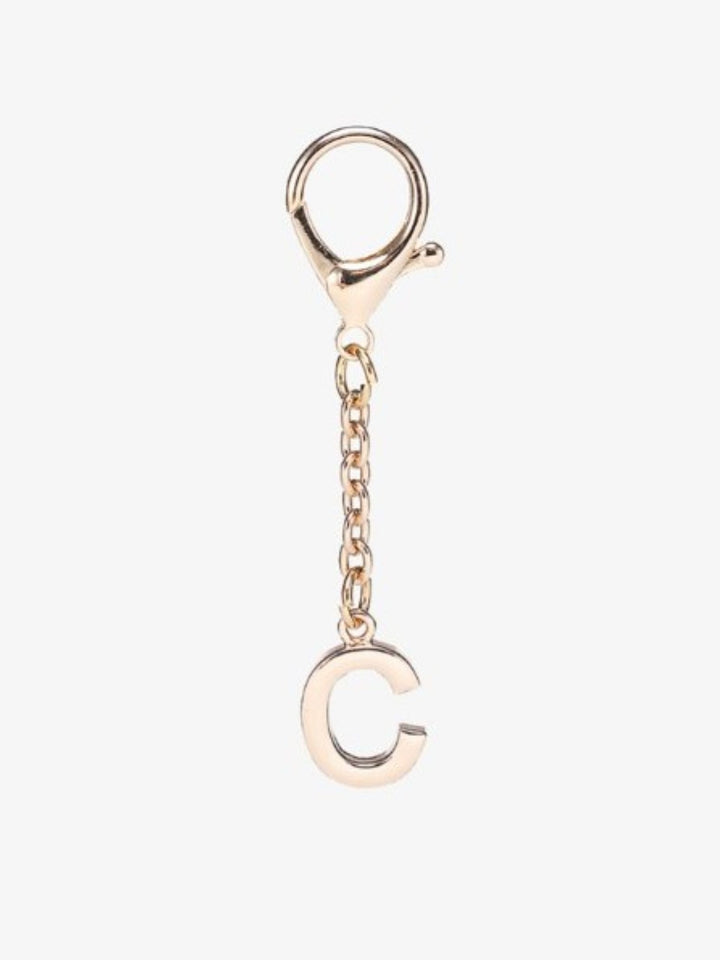 Gold Letter Bag Charms. C