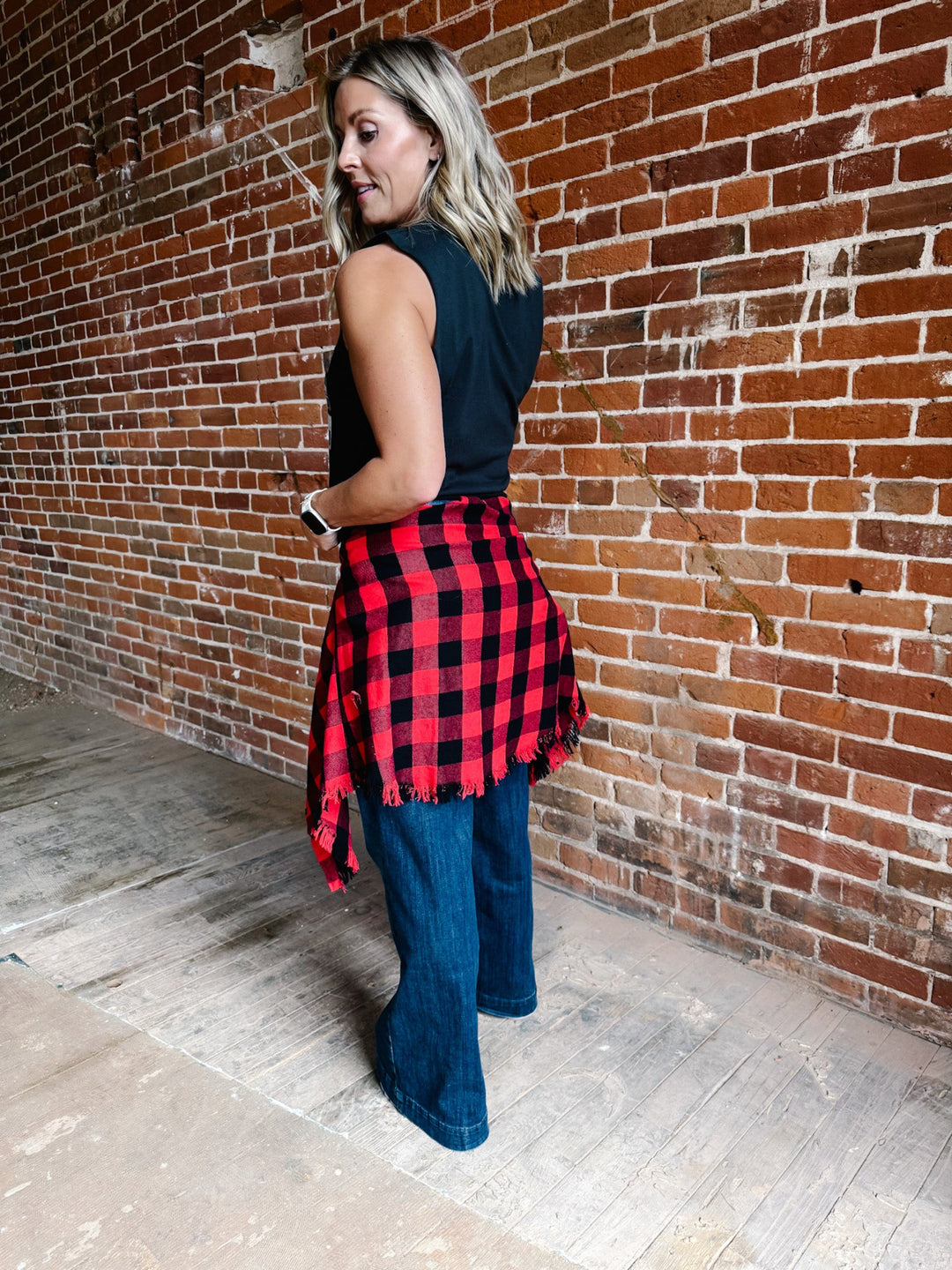 Cassette Tape Muscle Tank, Off Black