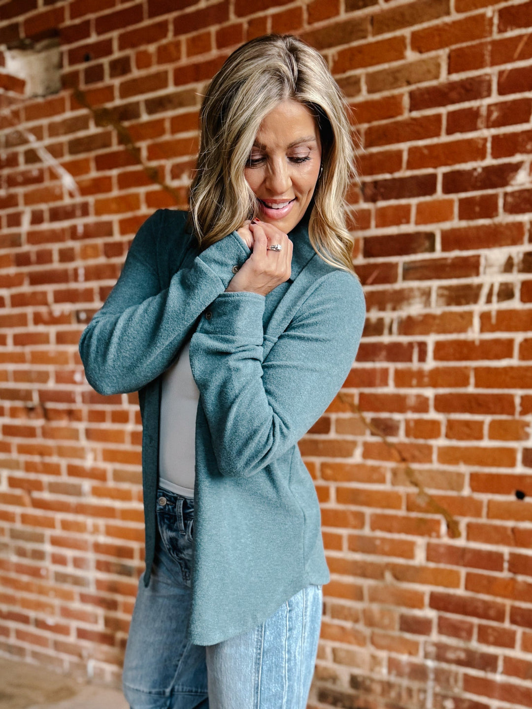 Cassian Button Up Shirt, Spruce Heather