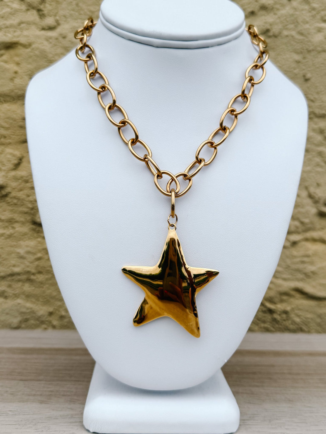 Celestial Star Pendant Chain Necklace, Gold