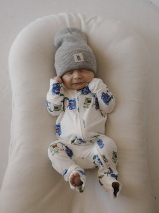 Forever French Baby Bamboo Zip Pajamas, Charli's Monsters