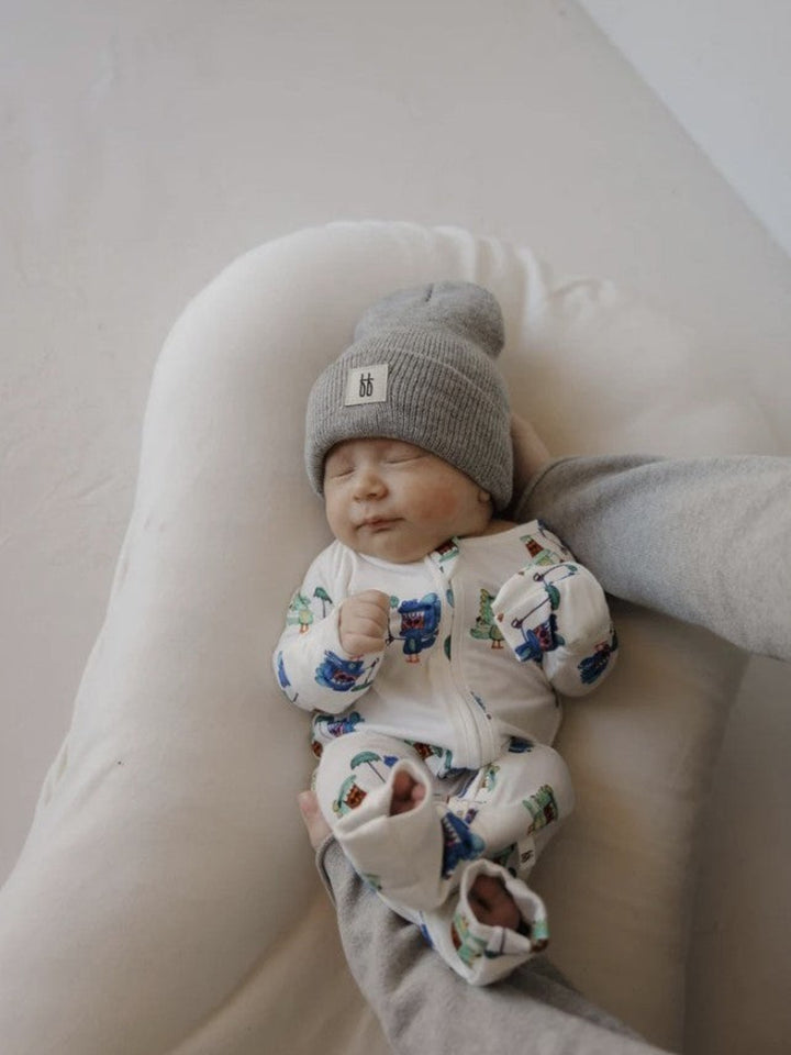 Forever French Baby Bamboo Zip Pajamas, Charli's Monsters