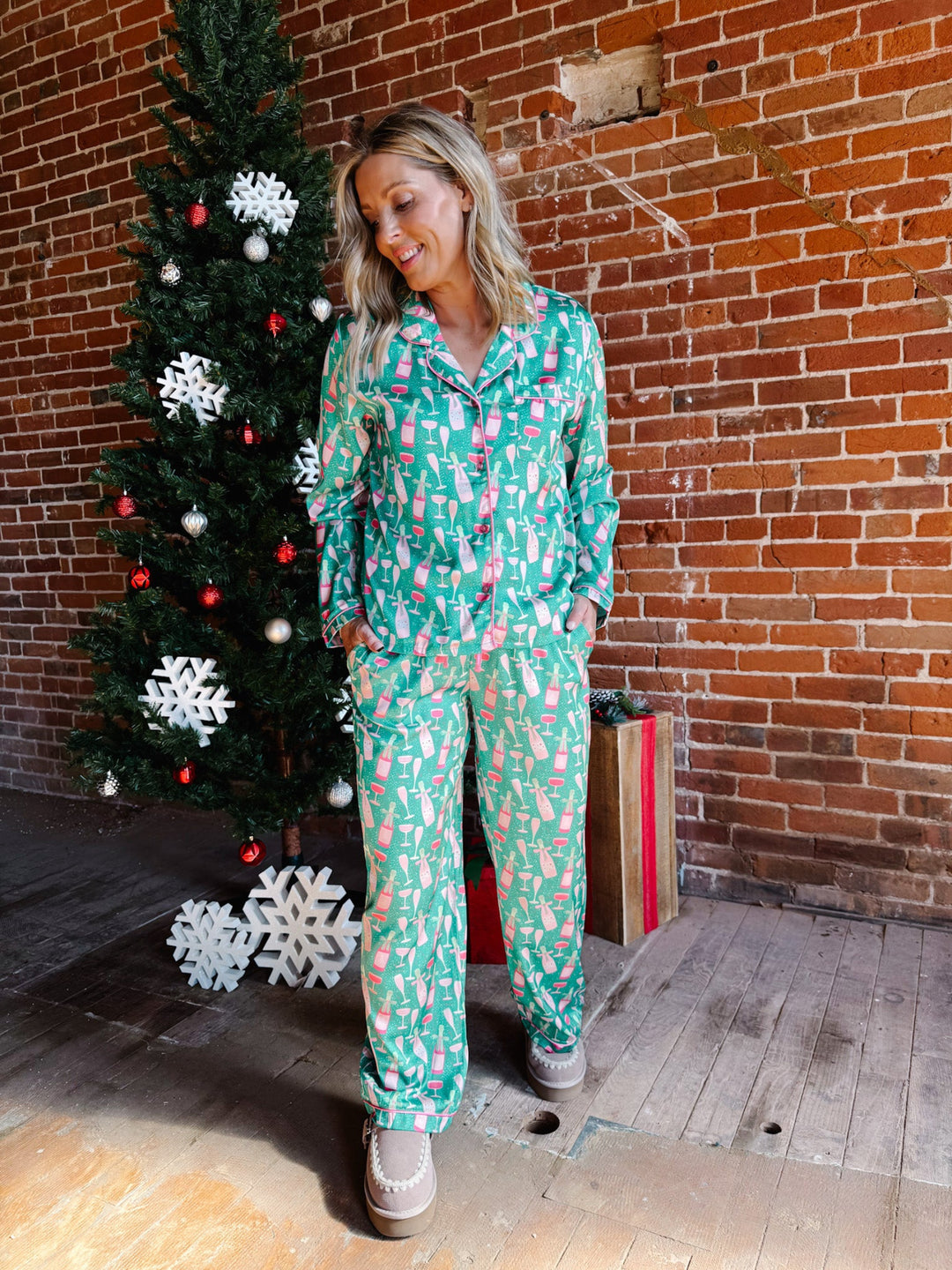 Charlotte Bubbly and Bright Christmas Pajamas Set