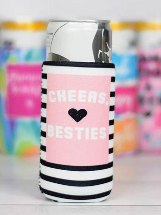 Slim Can Koozie, Cheers Bestie