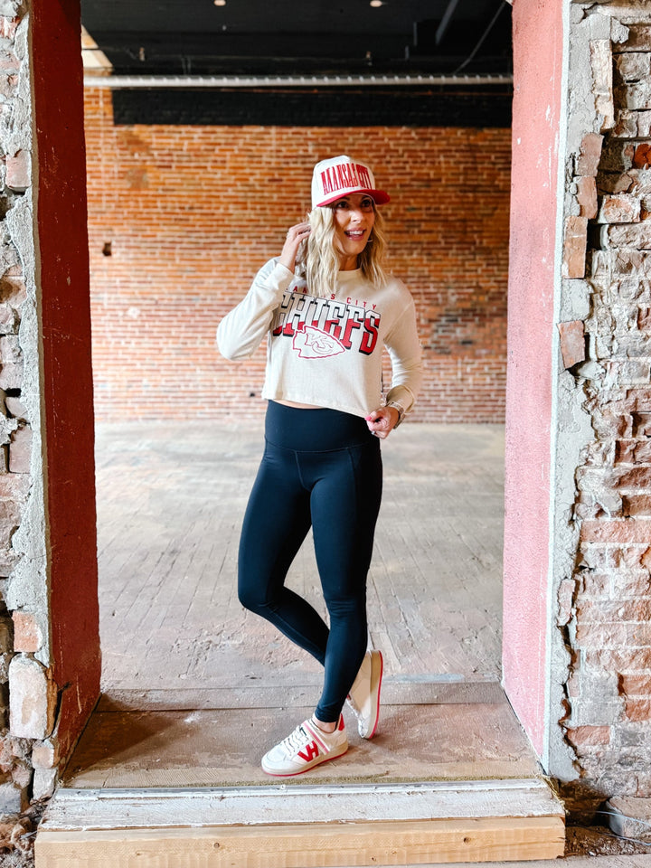 Chiefs Slant Crop Thermal, Oatmeal