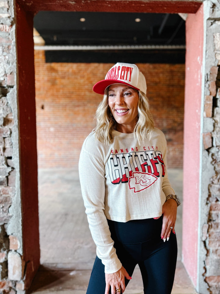 Chiefs Slant Crop Thermal, Oatmeal