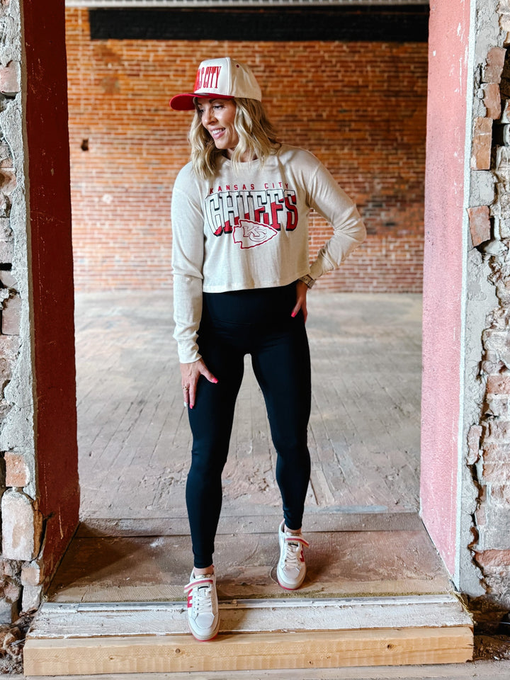 Chiefs Slant Crop Thermal, Oatmeal