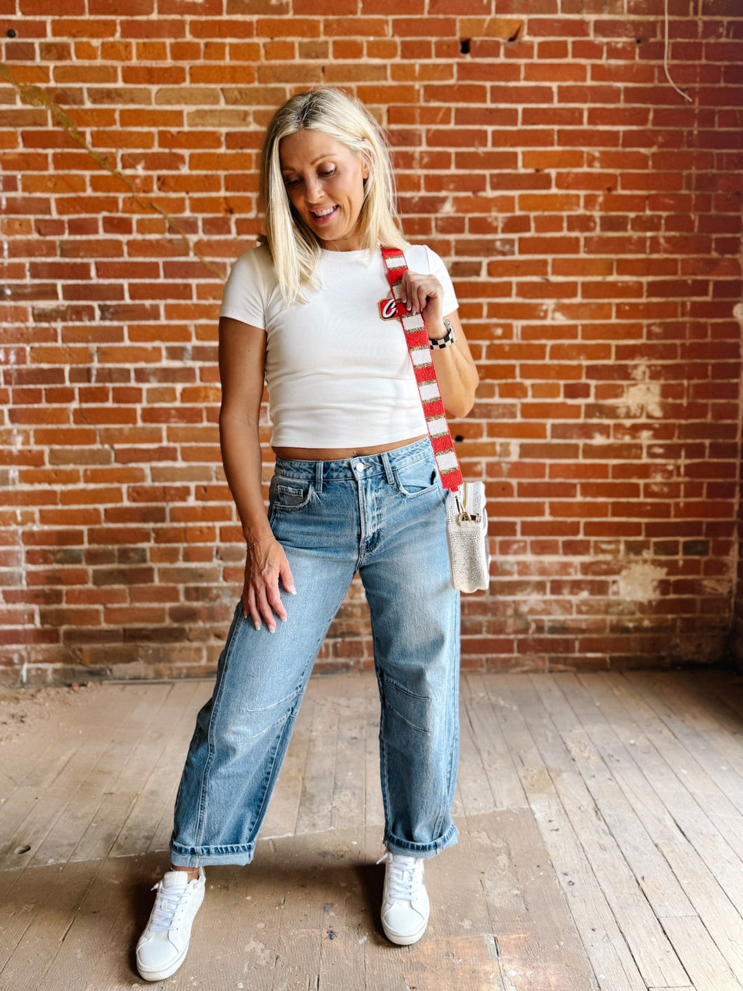 Chiefs Cheers Baby Tee, Vintage White