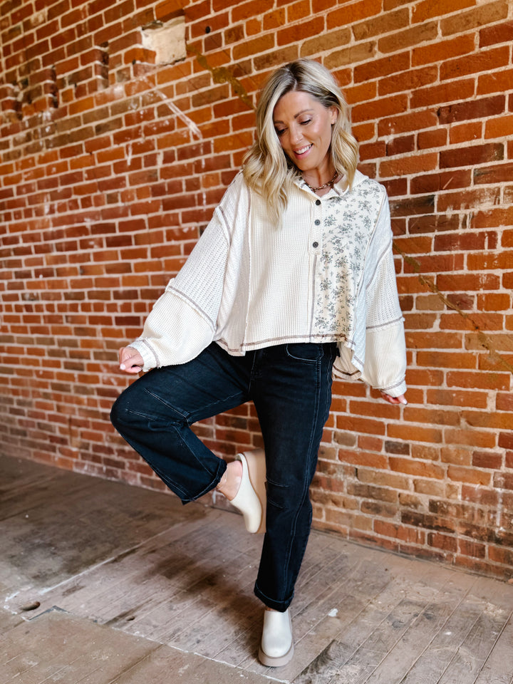 City Edge Barrel Jeans, Black