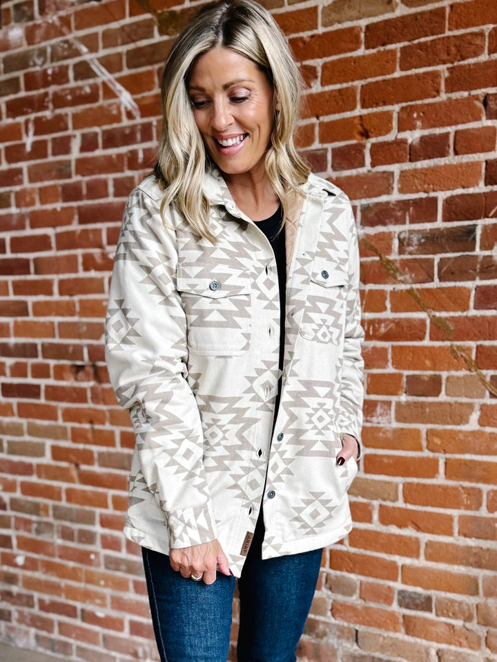 Clovis Insulated Shacket, Puebla Pebble