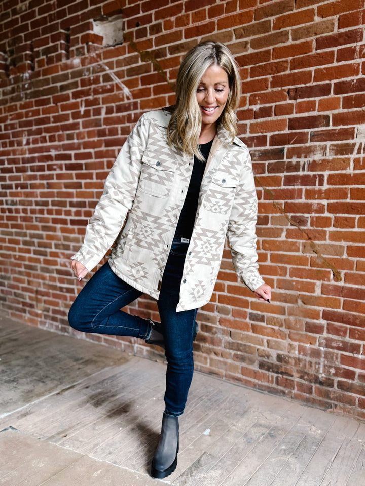 Clovis Insulated Shacket, Puebla Pebble