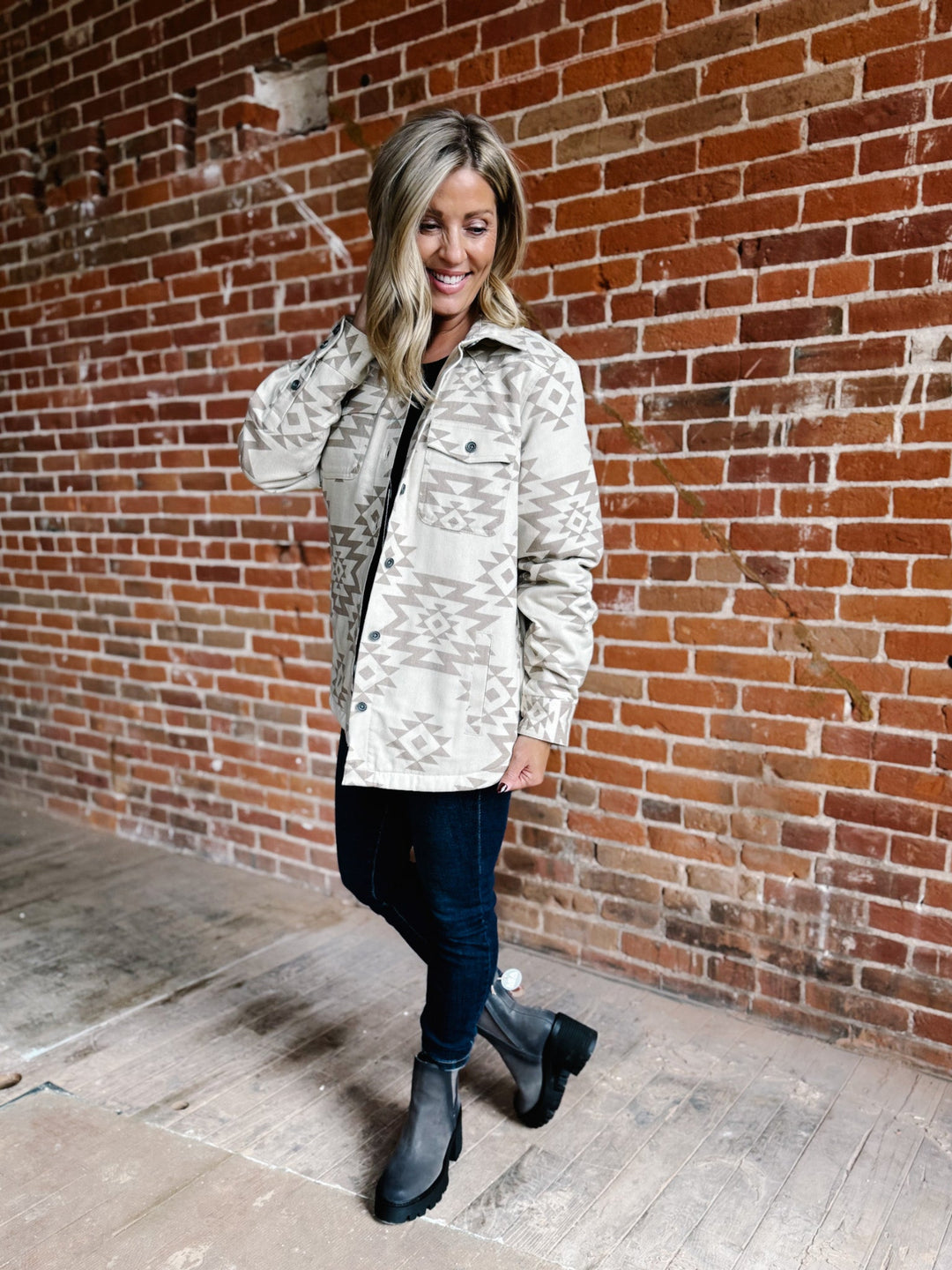 Clovis Insulated Shacket, Puebla Pebble