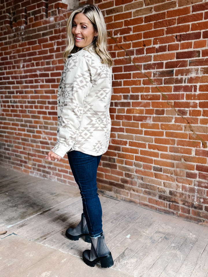 Clovis Insulated Shacket, Puebla Pebble