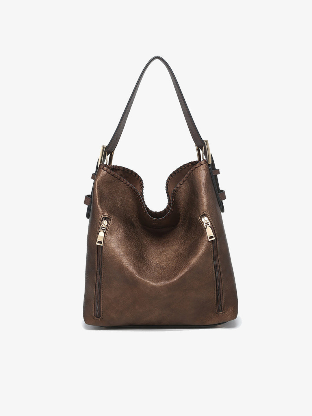 Alexa 2-in-1 Hobo Bag, Cocoa Pearl