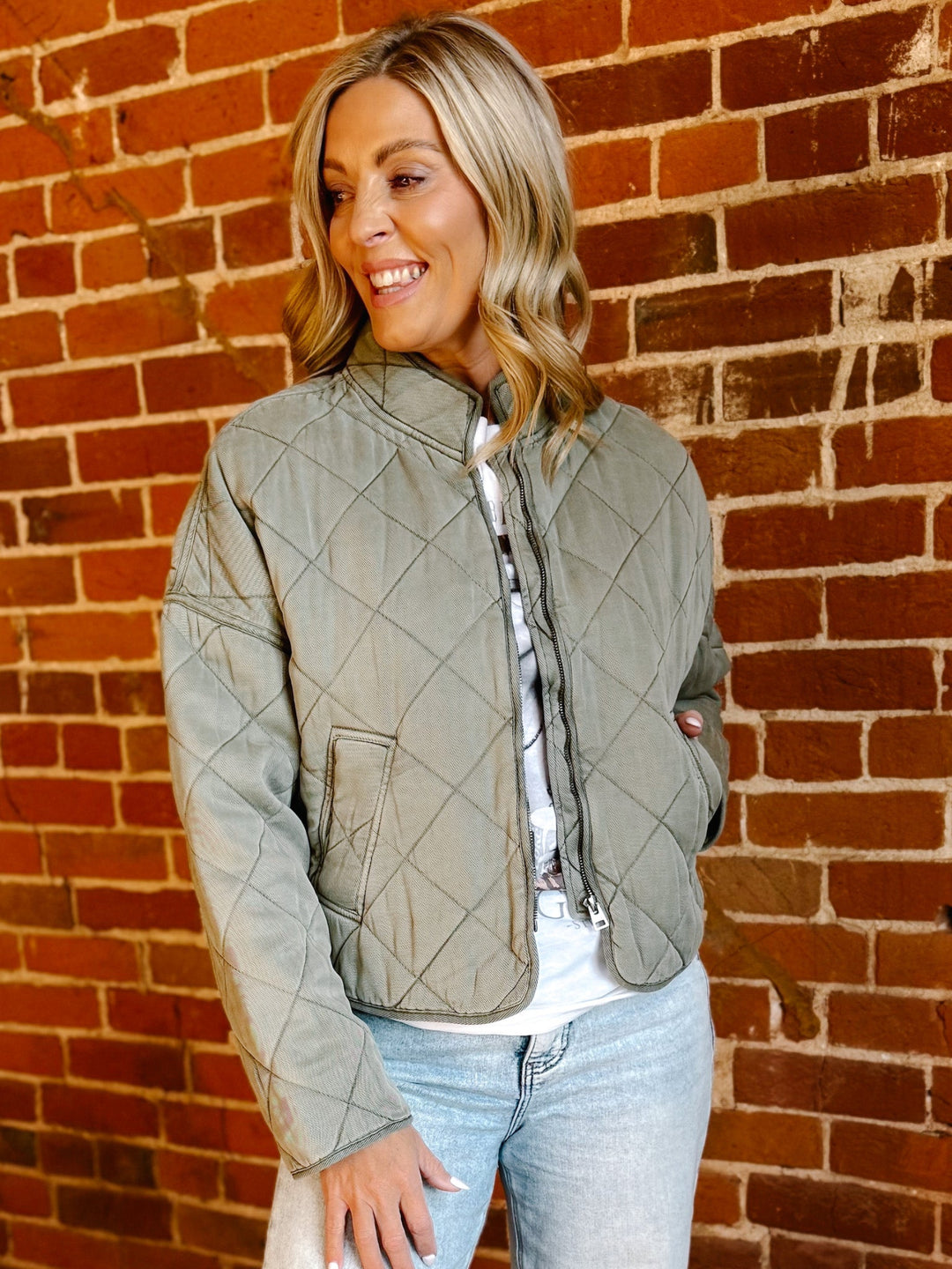 Cool Down Quilted Jacket, Olive