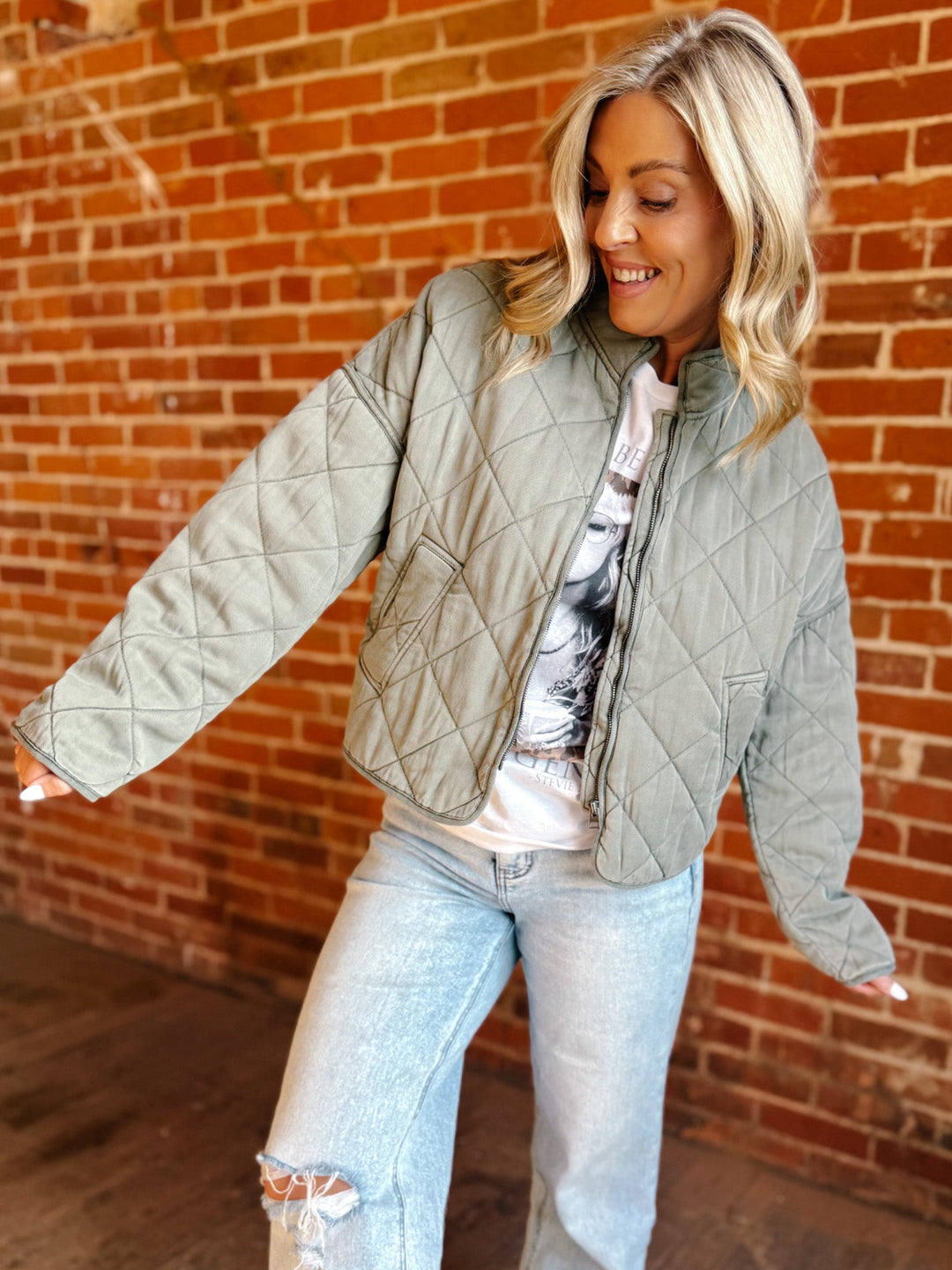 Cool Down Quilted Jacket, Olive