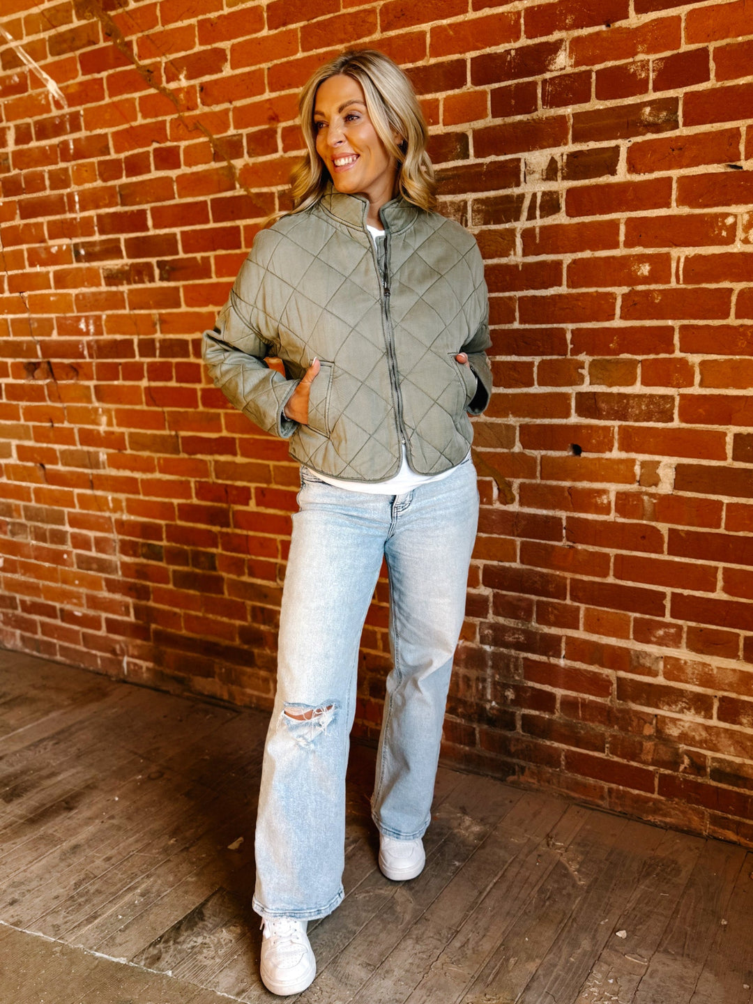 Cool Down Quilted Jacket, Olive