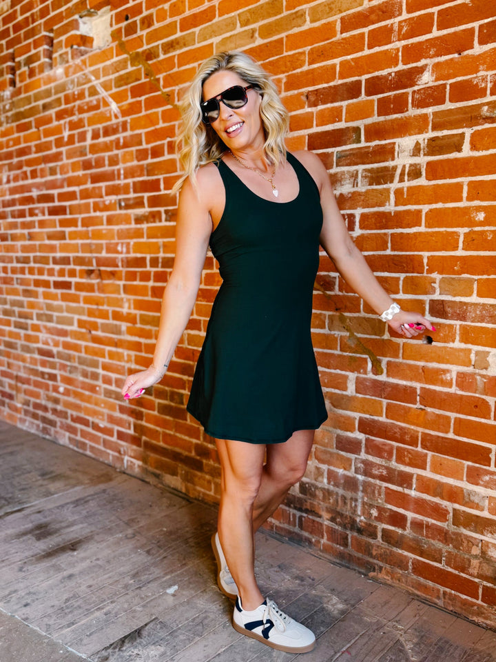 Court Day Romper Dress, Regency Green