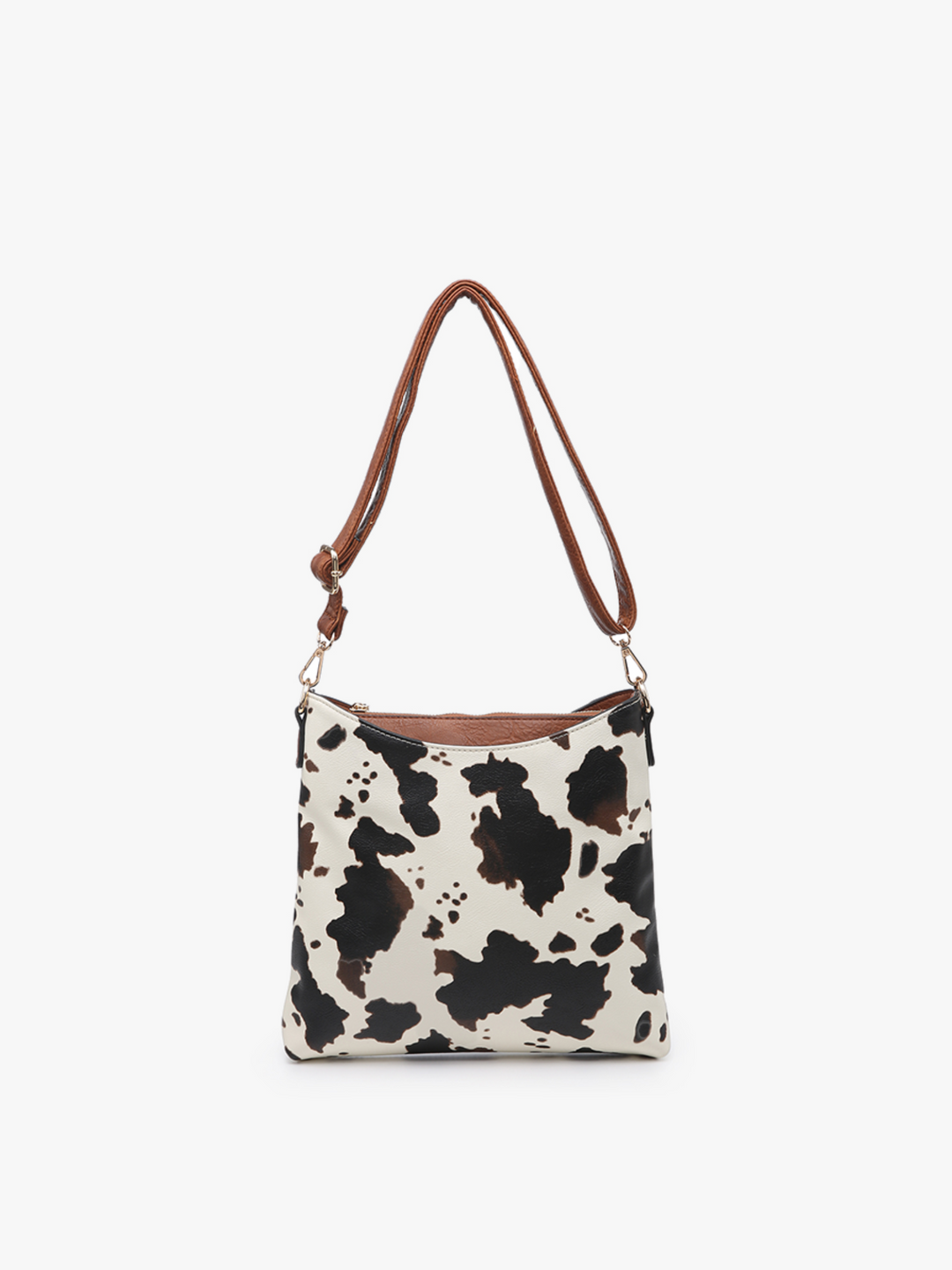 Emma Crossbody Bag, Cow/Brown