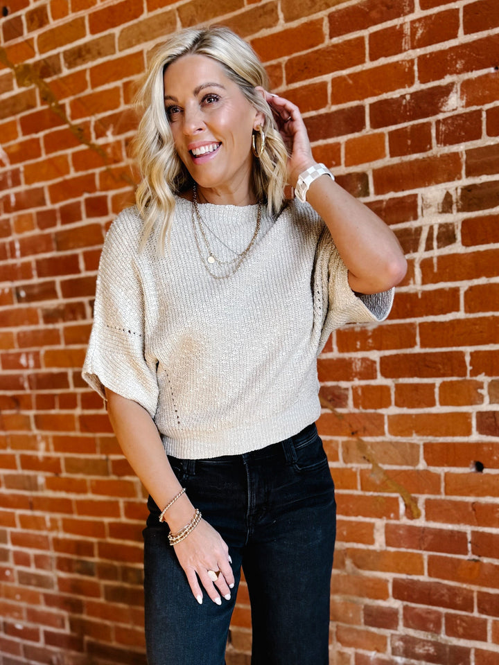 Cozy Confessions Knit Top, Oatmeal