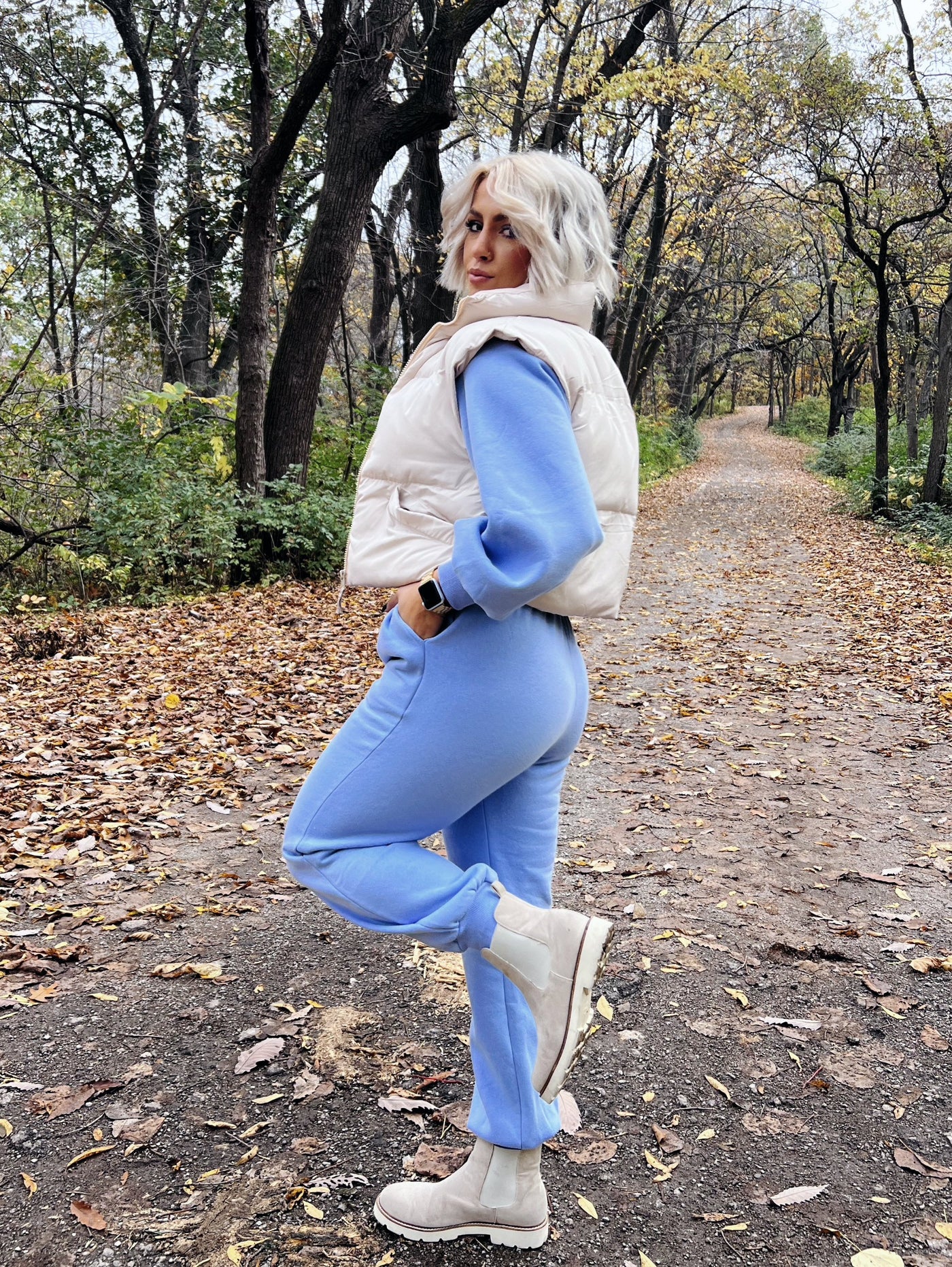Day in the Life Pullover and Jogger Set, Spring Blue