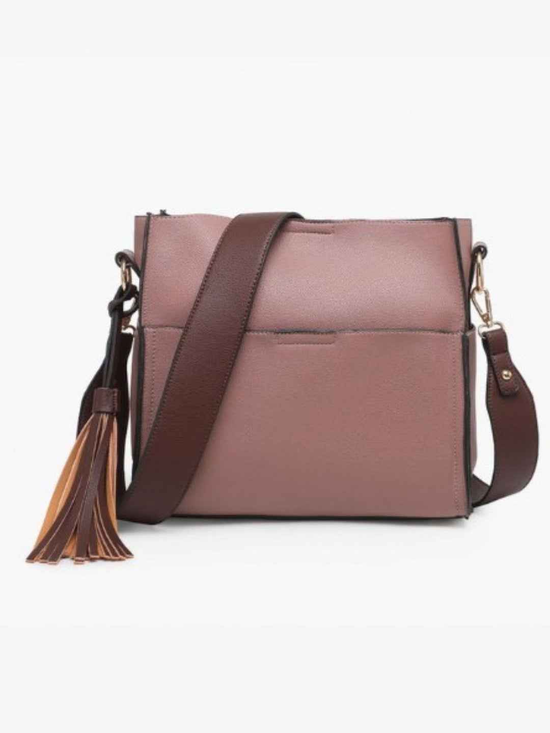 Lyla 2-in1 Bucket Bag, Dark Pink