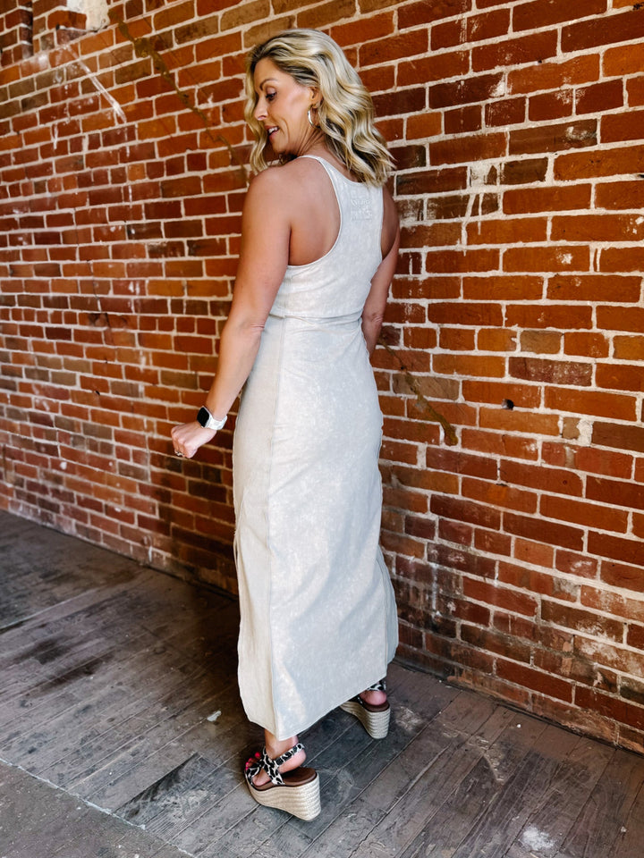 Desert Drift Mineral Wash Maxi Dress, Bamboo