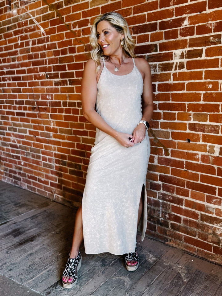 Desert Drift Mineral Wash Maxi Dress, Bamboo