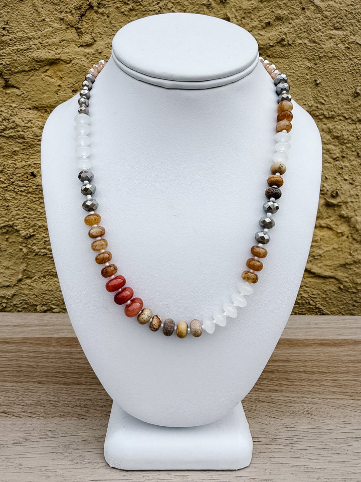 Desert Sunset Natural Stone Beaded Necklace