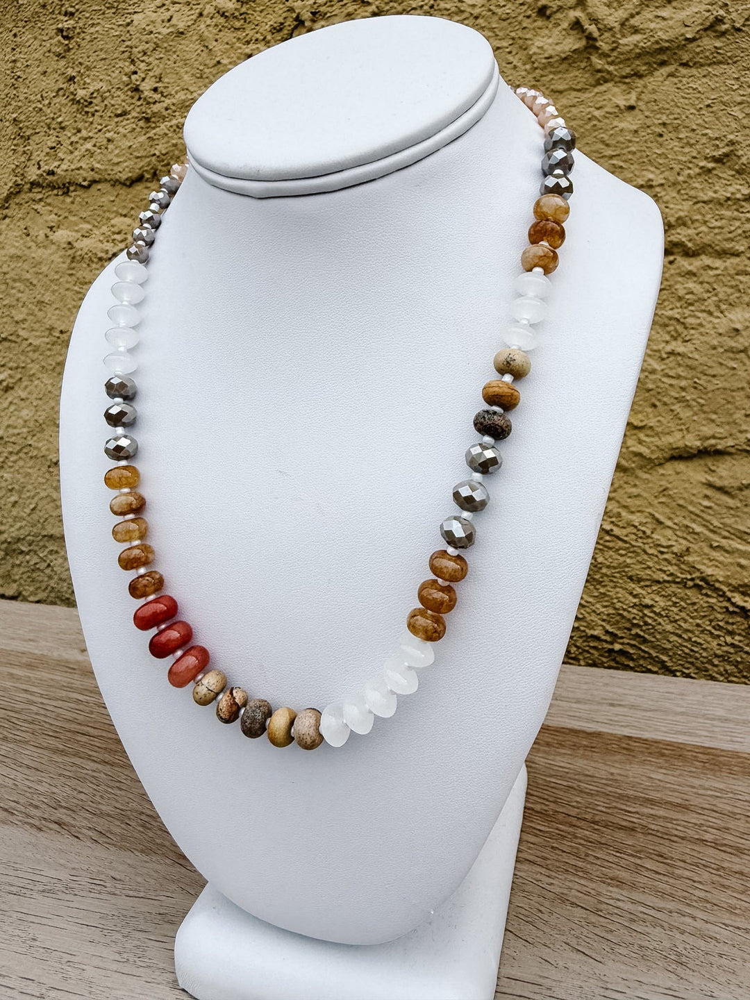Desert Sunset Natural Stone Beaded Necklace