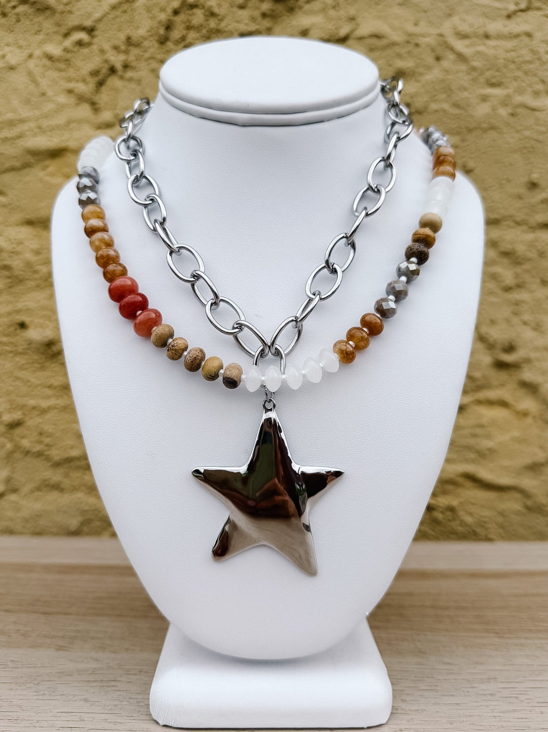 Desert Sunset Natural Stone Beaded Necklace
