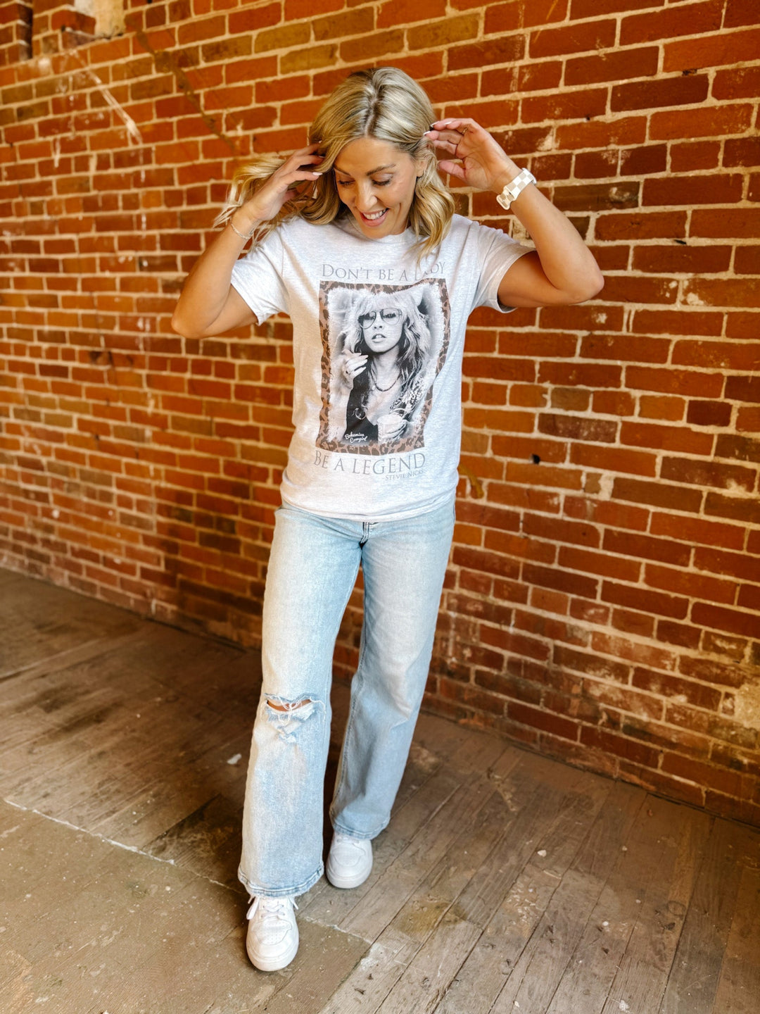 Don't Be a Lady, Be a Legend Graphic Tee, Heather Grey