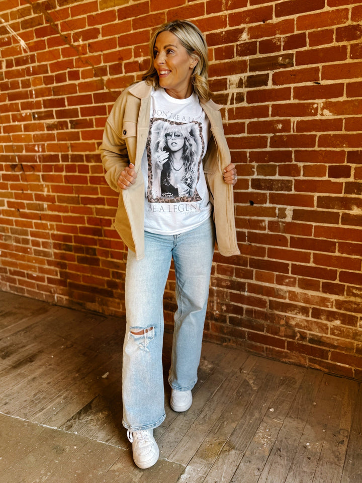 Don't Be a Lady, Be a Legend Graphic Tee, White