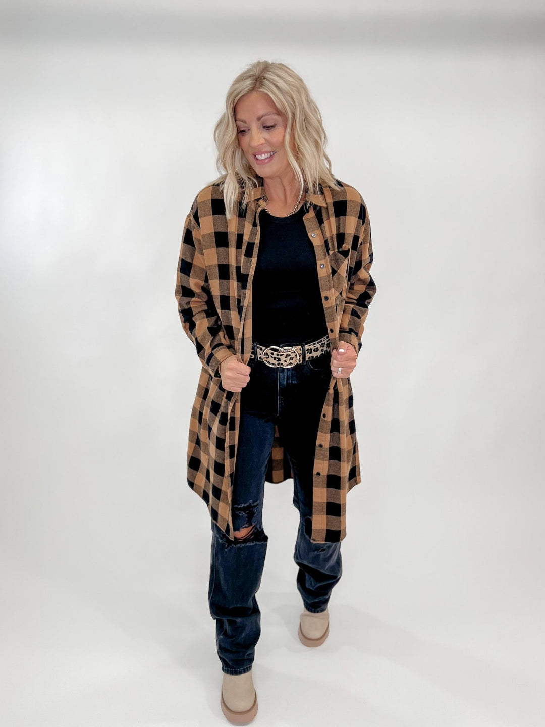 Double Duty Duster Plaid, Sand