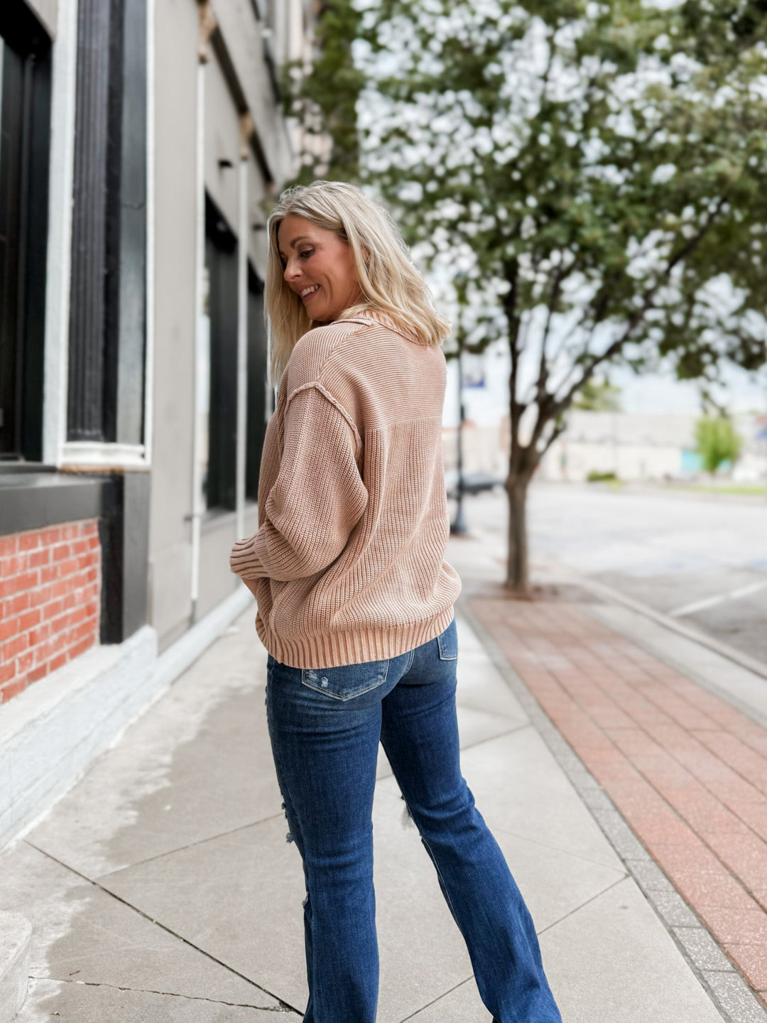 Driftwood Henley Pullover, Washed Walnut