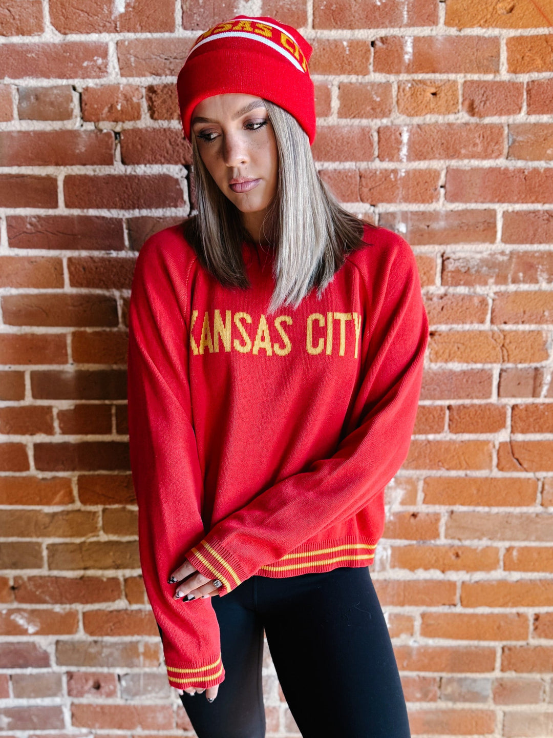 **EXCLUSIVE** Kansas City Spirit Sweater, Red