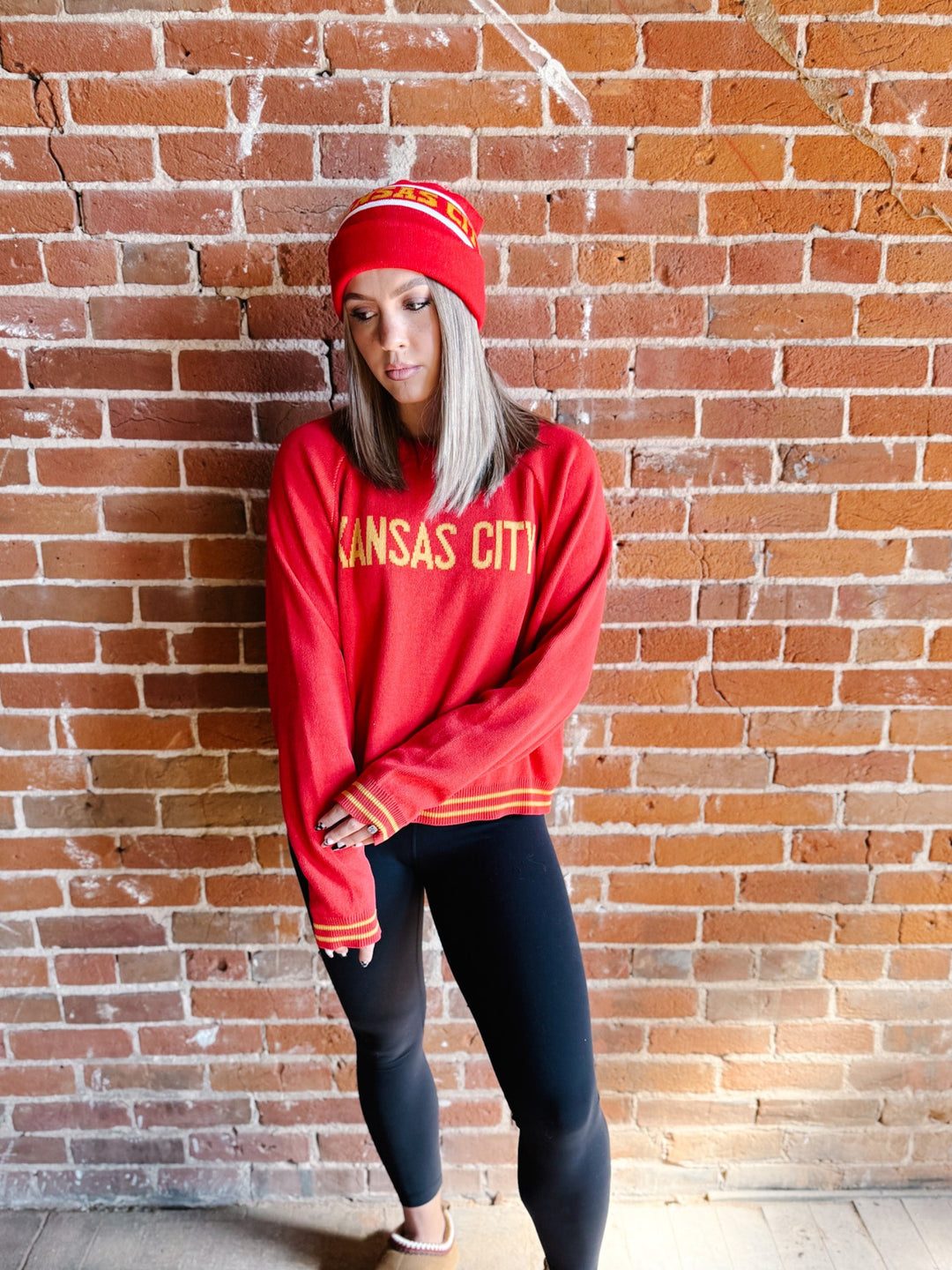 **EXCLUSIVE** Kansas City Spirit Sweater, Red
