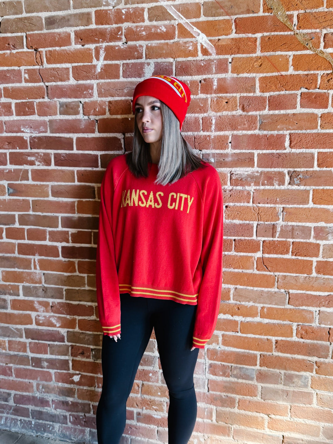 **EXCLUSIVE** Kansas City Spirit Sweater, Red