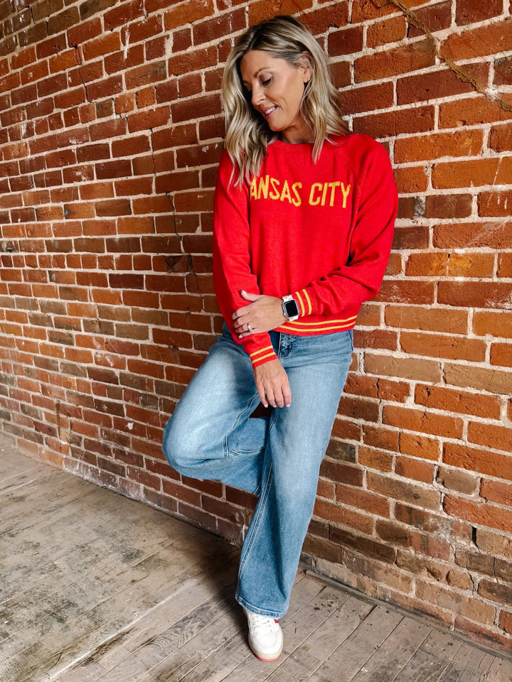 **EXCLUSIVE** Kansas City Spirit Sweater, Red