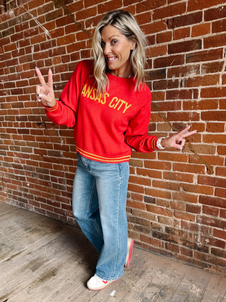 **EXCLUSIVE** Kansas City Spirit Sweater, Red