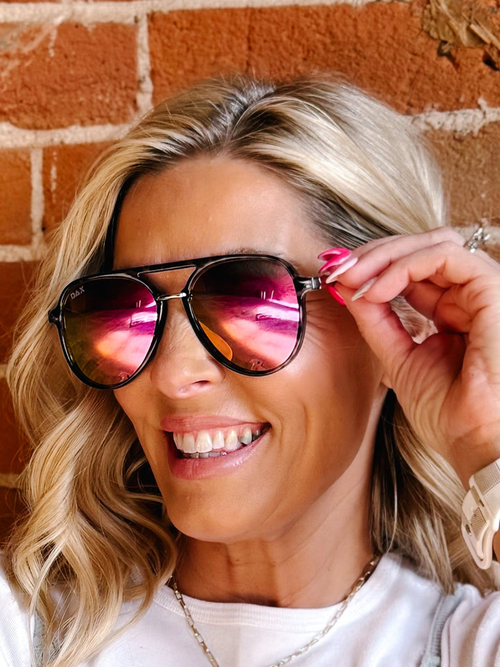 Earhart Sunglasses by Dax Eyewear, Pink