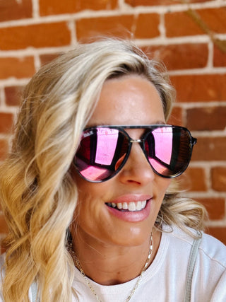 Earhart Sunglasses by Dax Eyewear, Pink